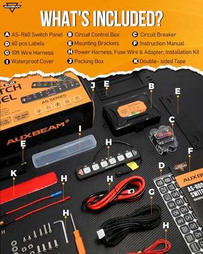 AS R60 Slim 6 Gang Switch Panel with RGB Backlight Memory Function