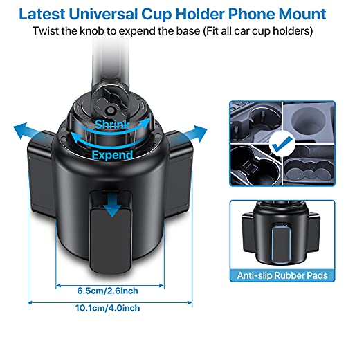 Upgraded Version] Cup Phone Holder for Car