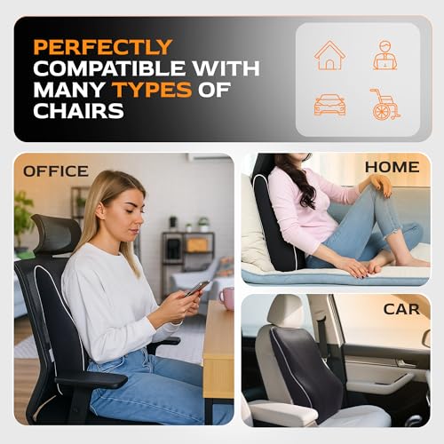 Extra Dense Lumbar Support Pillow with Double Adjustable Straps