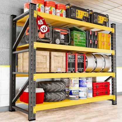 Set of 2 48" Wide Heavy Duty Garage Shelving Units