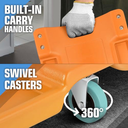 40" L X 19" W Vehicle Repair Low Profile Plastic Rolling Garage Shop Creeper with Padded Headrest