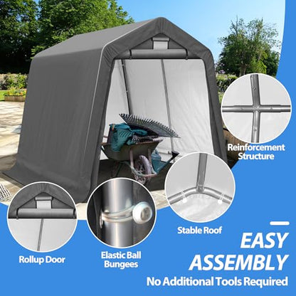 8' x 8' Outdoor Portable Storage Shed