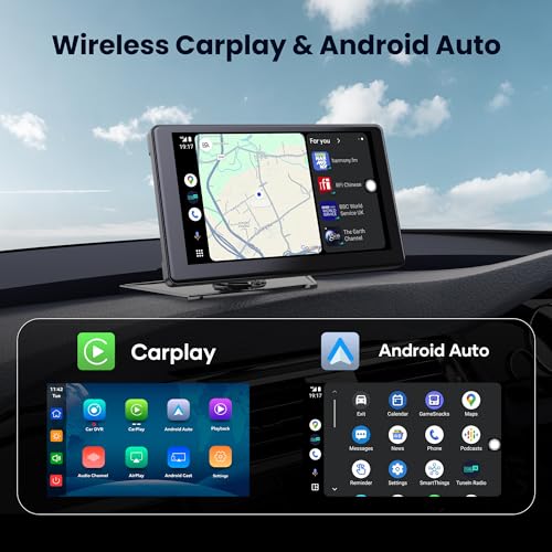 9" Wireless Apple CarPlay & Android Auto Screen for Car