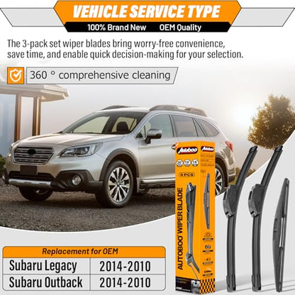 Windshield Wiper Blade Replacement for Subaru Outback Legacy