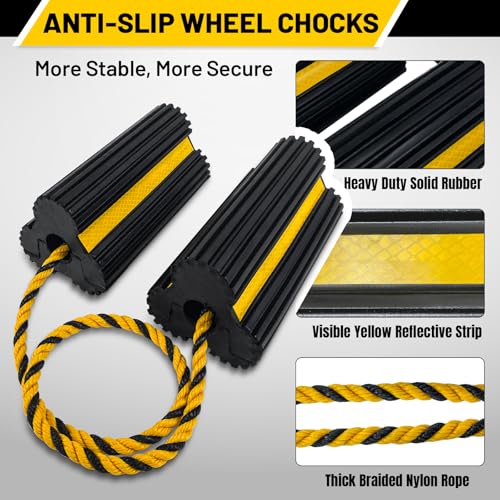 2 Pairs Wheel Chocks Heavy