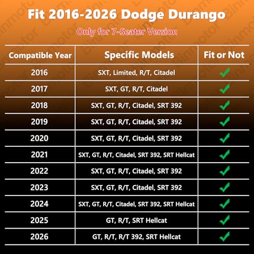 Floor Mats & Cargo Liner for Dodge Durango 2016