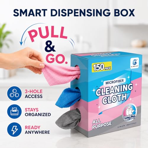 Microfiber Cleaning Cloth 150 Pack (150 Count)