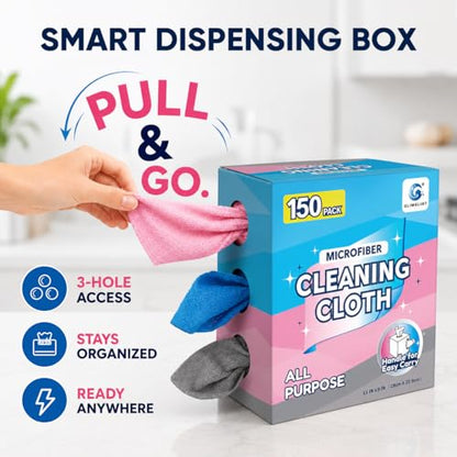 Microfiber Cleaning Cloth 150 Pack (150 Count)