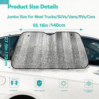 Car Windshield Sunshade UV Ray Reflector Auto Window Sun Shade Visor Shield Cover