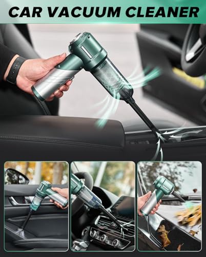 Handheld Car Vacuum Cordless Portable 17000PA HL133 Olive Green