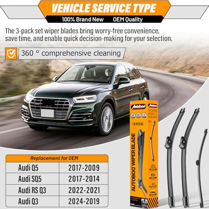 Windshield Wiper Blade Replacement for Audi Q5 SQ5 Q3