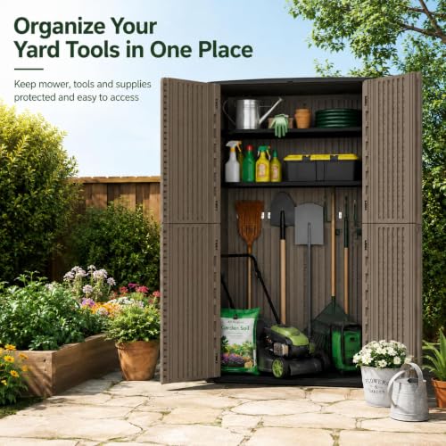 53 Cu.Ft Tall Outdoor Storage Shed with Reinforced Floor
