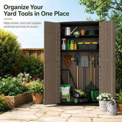 53 Cu.Ft Tall Outdoor Storage Shed with Reinforced Floor