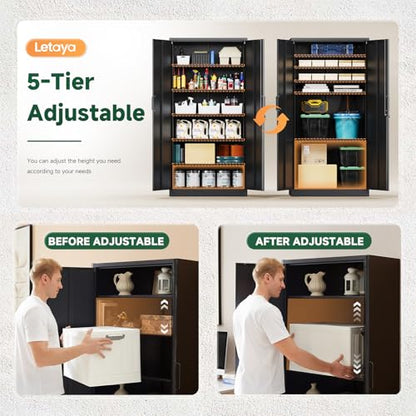 Metal Storage Cabinets with Lock Doors