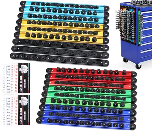 18 Piece Magnetic Socket Holder Organizer Set (18 Count)