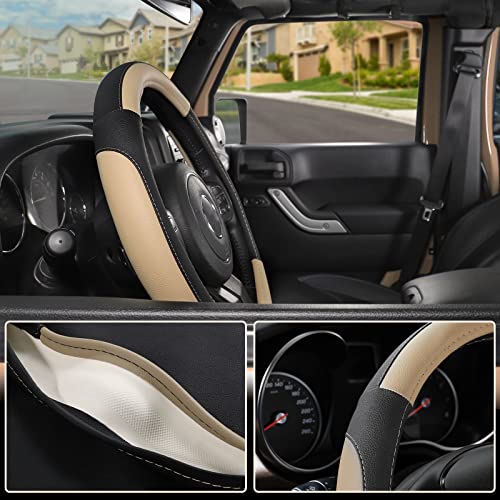Car Steering Wheel Cover for F150 Tundra Range Rover 15.5"