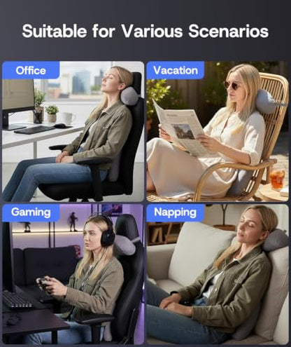 Car Headrest Pillow & Lumbar Support Pillow Set for Tesla Model 3