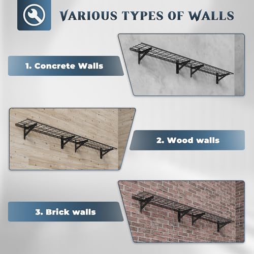 2 Pack Wall Mounted Garage Shelving