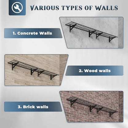 2 Pack Wall Mounted Garage Shelving
