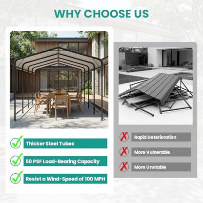 Reinforced Metal Carport