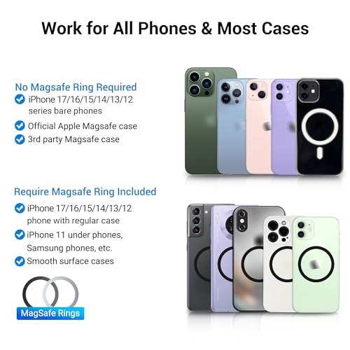 Car Windshield Magnetic Phone Mount Holder for MagSafe iPhones