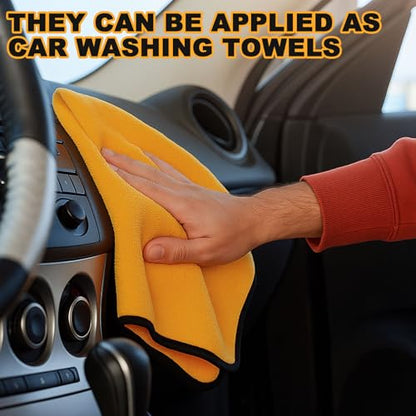 80 Pcs Yellow Microfiber Towels