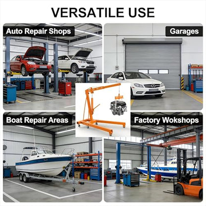 2 Ton Hydraulic Engine Hoist with Lever Stabilizer