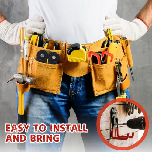 26 Pcs Large Magnetic Hooks Heavy Duty Garage Magnet Hooks Strong Storage Utility Magnetic Hangers with Anti Slip Rubber Coating for Indoor and Outdoor Hanging (26 Count)
