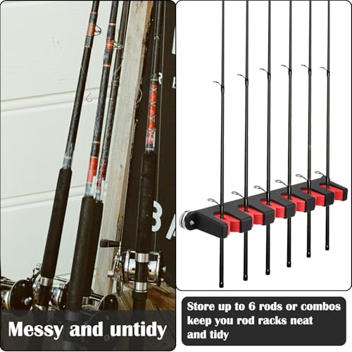 2 Pcs Magnetic Fishing Rod Holder for Car Fishing Pole Rack Vertical Rod Storage Holders for Truck Bed Boat Wall Garage Door (2 Count)