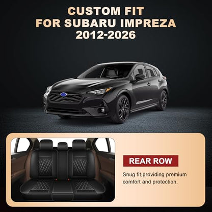 2 Front Car Seat Covers for Subaru Impreza 2012