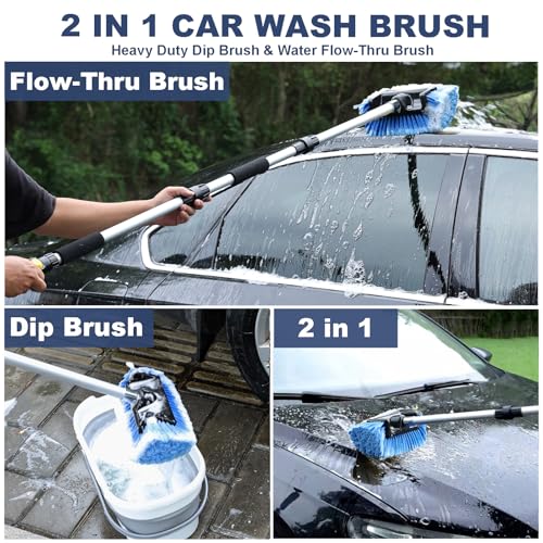 Car Wash Brush with Long Handle for Car Truck Boat RV SUV Washing