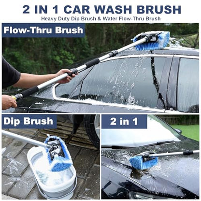 Car Wash Brush with Long Handle for Car Truck Boat RV SUV Washing