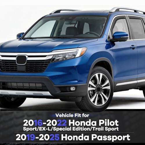 in Channel Rain Guards Fit for Honda Pilot 2016 (4 Count)