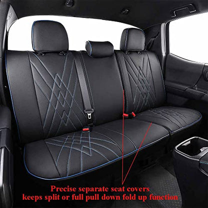 Tacoma Seat Covers Custom Fit for Toyota Tacoma 2016 2017 2018 2019 2020 2021 2022 2023 Double Cab