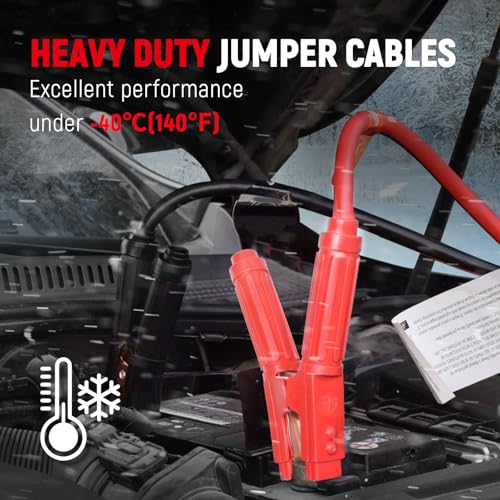 0 Gauge 30FT Jumper Cables Heavy Duty Booster