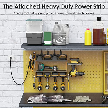 Modular Power Tool Organizer Wall Mount Charging Station