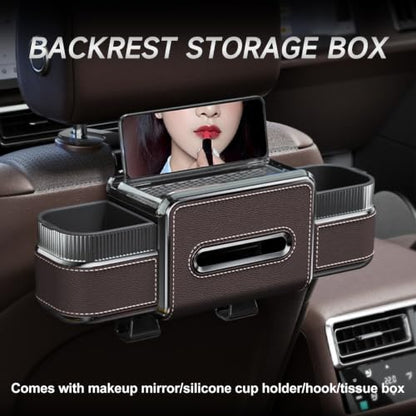 6-in-1 Car Headrest Backseat Organizer, Back Seat Car Organizer and Storage