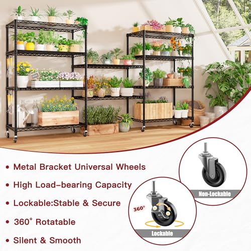 36"W x 16"D x 79"H Wire Shelving with Wheels