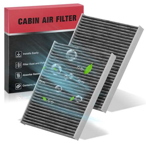 2 PCS Cabin Air Filters with Activated Carbon Compatible with Jeep Wrangler 2018