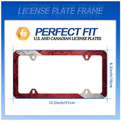 Diving Flag License Plate Frame Stainless Steel Accessory 12.3x6.3 Inch