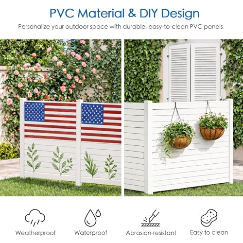 50" W x 48" H Outdoor Privacy Screen with Aluminum Posts (9600 sq inches)
