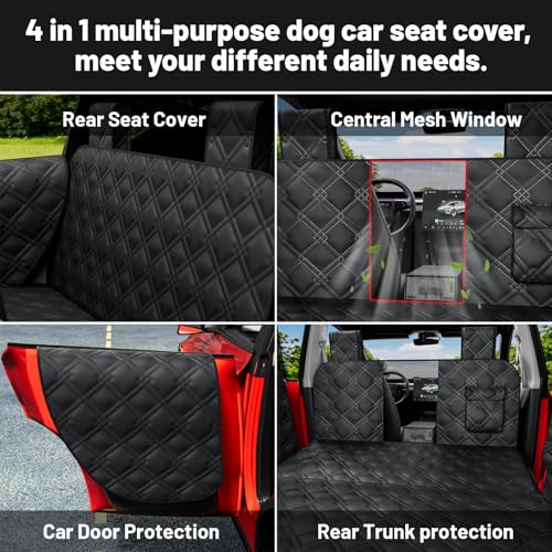 Dog Car Seat Cover For Back Seat Compatible With Tesla Model Y