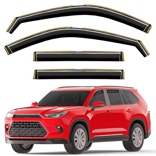 Window Visors Rain Guards for Toyota Grand Highlander 2024 (4 Count)