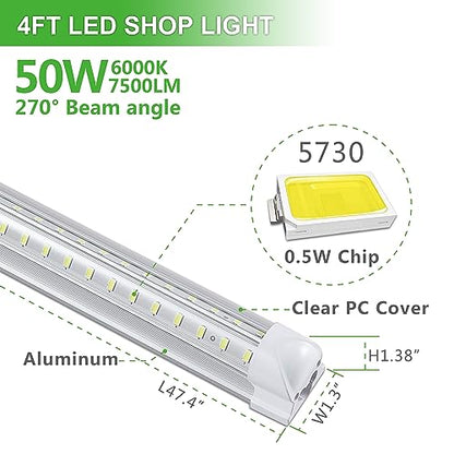 4Pack 4FT LED Shop Light Garage Lights (4 Count)