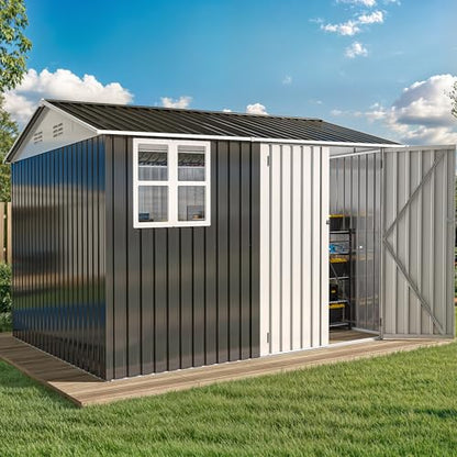 10x8ft Large Tool Storage Shed with Window