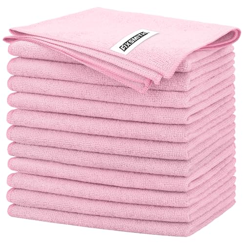 Pink Microfiber Cleaning Cloth (12 Count)