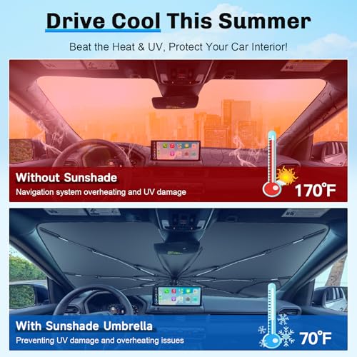 for 2026 Honda Passport Windshield Umbrella Sunshade [Easier Foldable]