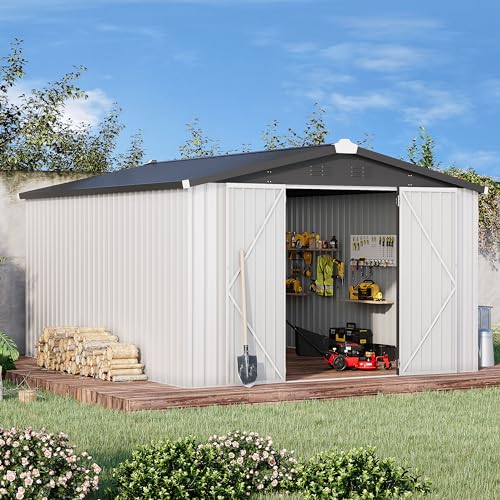 10' x 14' Waterproof Metal Outdoor Storage Shed