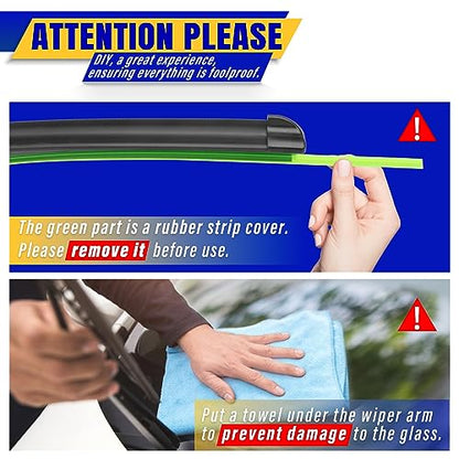 3 Wipers Fits Nissan Rogue 2014