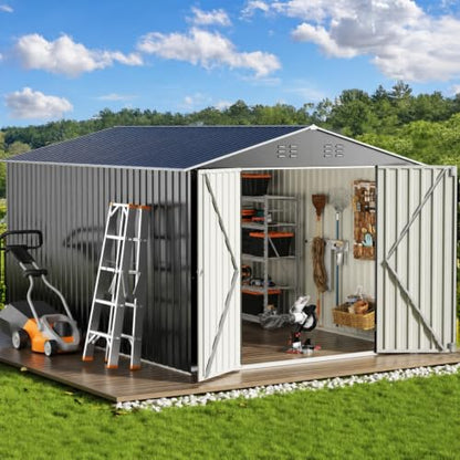 8X12 FT Outdoor Storage Shed Black